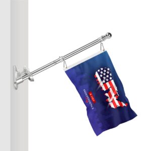 Rotating Flagpole Kit — Stainless Steel Pole, Bracket & Custom Nylon Flag