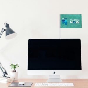 Monitor Flag with Premium Adhesive Pole
